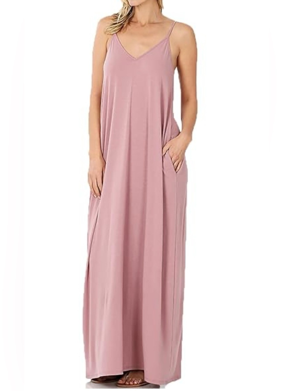 Lulu's Dusty Rose Maxi Dress